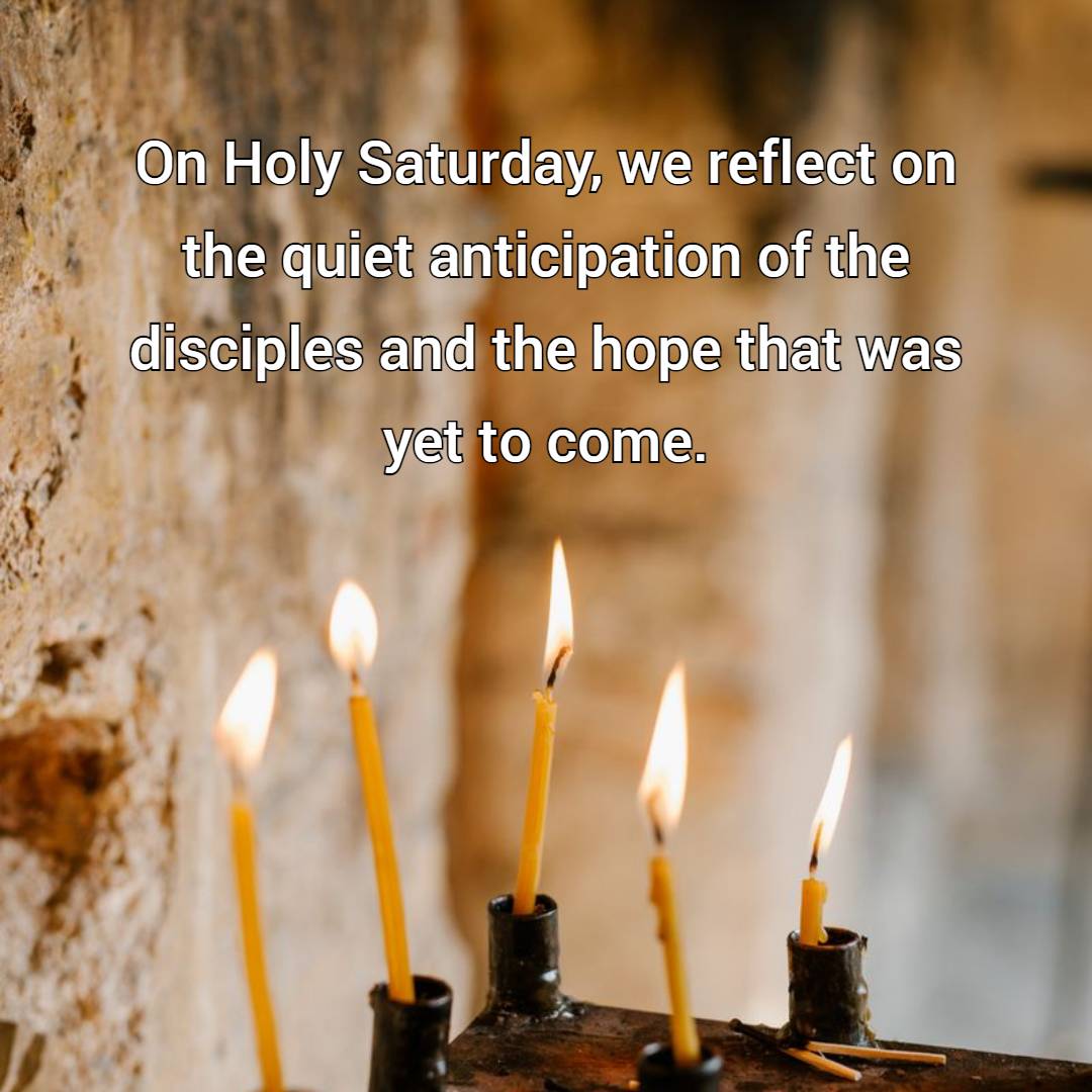NegosyoRepublic's tweet photo. On Holy Saturday, we reflect on the quiet anticipation of the disciples and the hope that was yet to come. #HolySaturday #HolyWeek https://t.co/iXpW4X5TX9