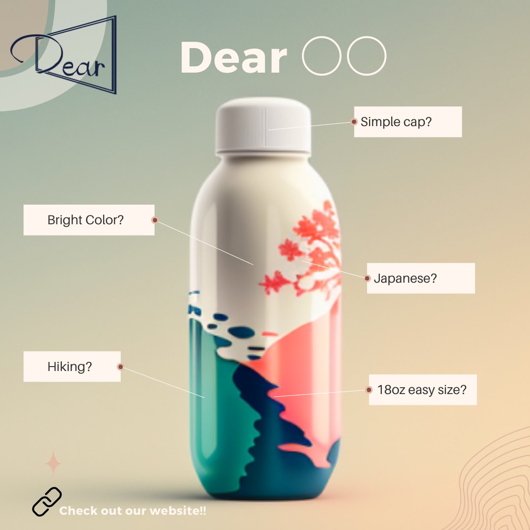 Dear2everything's tweet image. Dear makes tailor made water bottles!