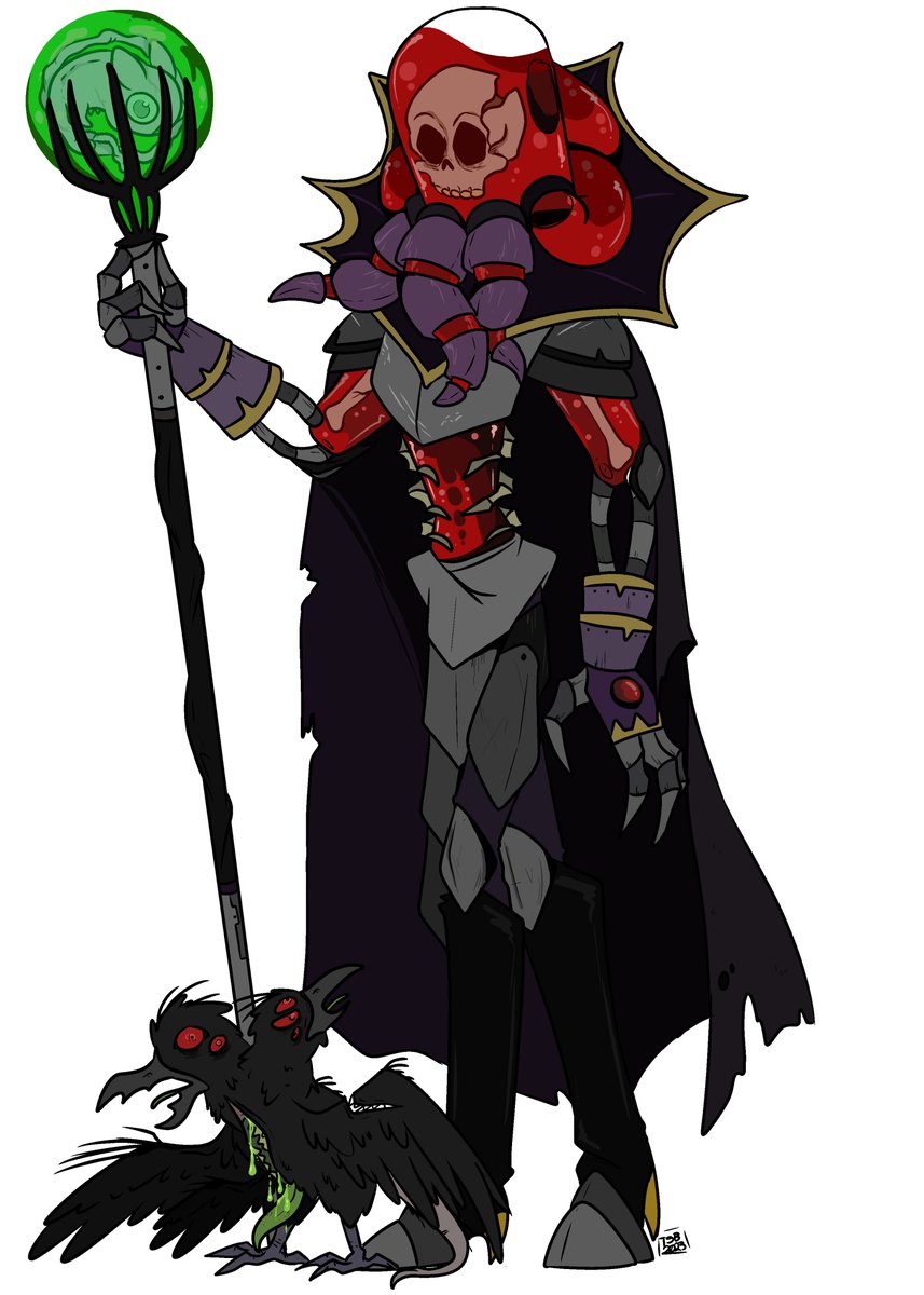 StalkyBun's tweet photo. A Daring Comission for a friend where I was given....MANY liberties designing a space lich for #spacejammer https://t.co/38PBsYOQx7