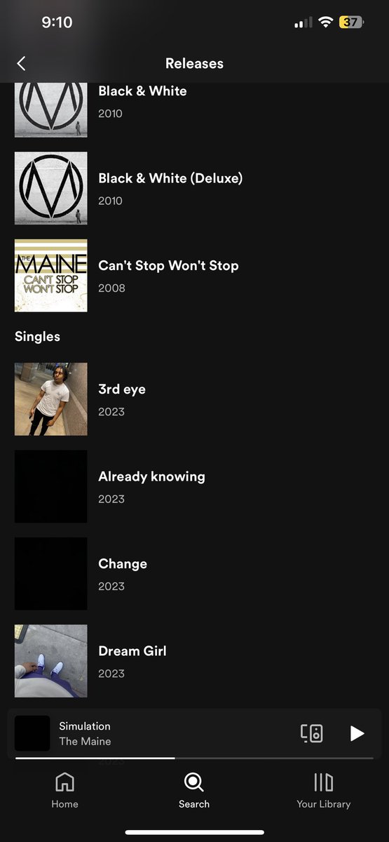 somethingjoplin's tweet photo. @themaine yo, check your spotify https://t.co/W5JX1eFXyM