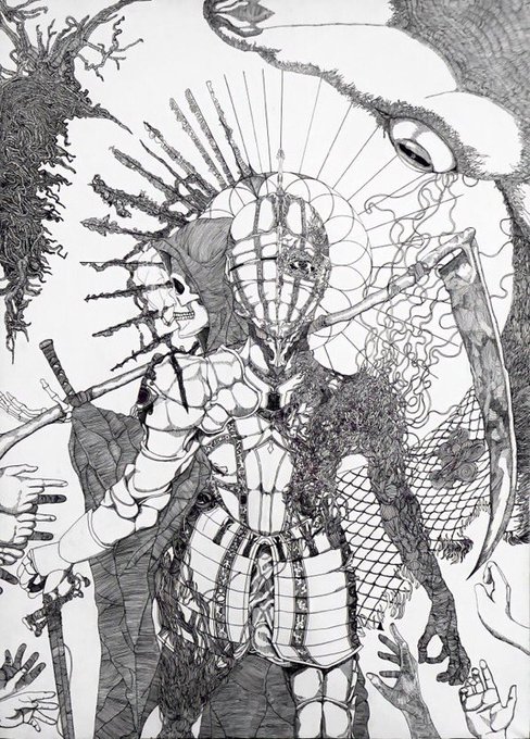 #これでフォロワーさん増えました 
最初期のペン画を奮闘していた頃はコレ!! 
