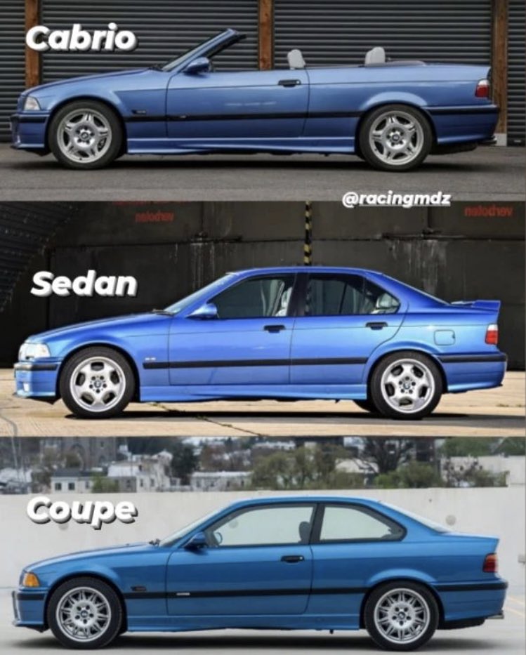 Siniestrauto's tweet photo. ¿Cuál eliges? No vale elegir por trimestres 😜

#bmw #serie3 #e36 #oldschool https://t.co/LeBeftxDjC