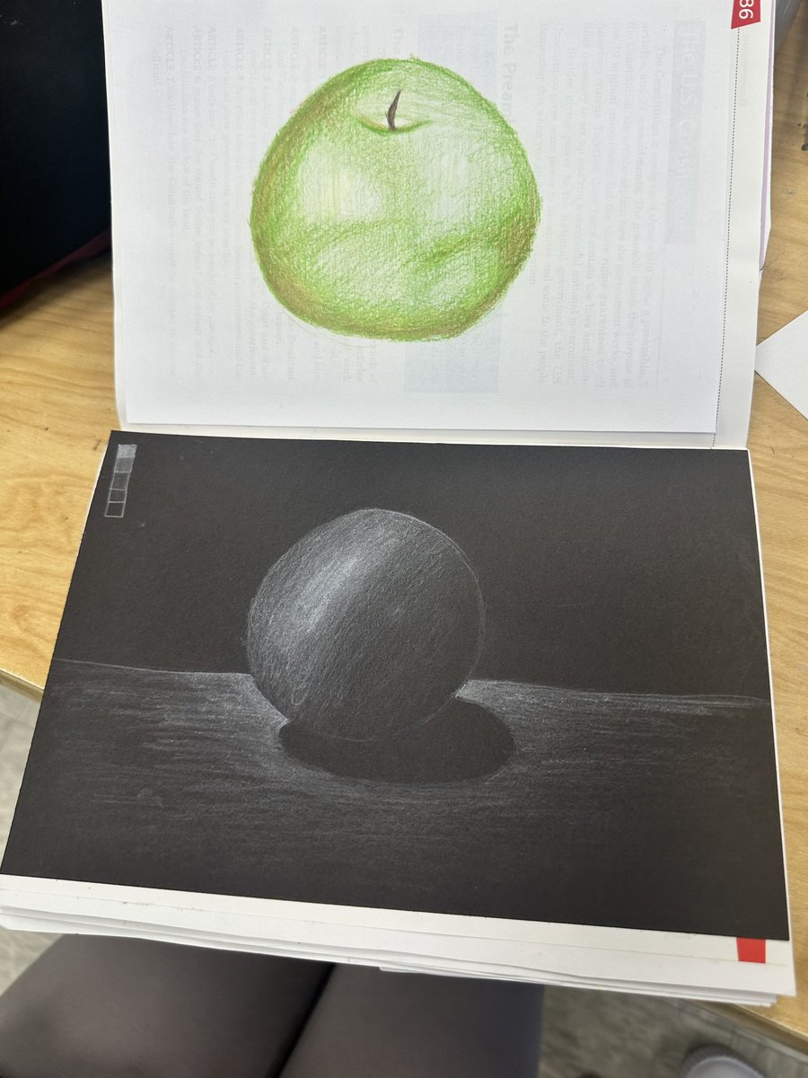 A little Art II practice with both reverse value and colored pencil techniques @fcps1arts @LHSEAGLESVA #vaartedyam23 #fcps1artsyam23