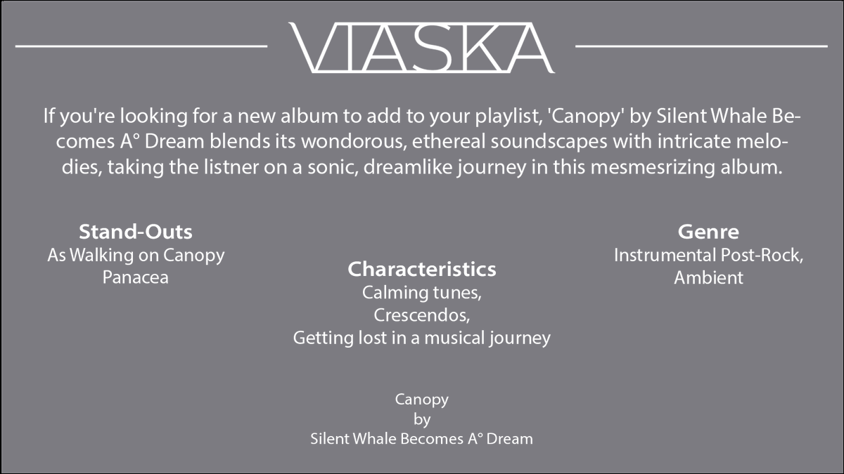 V1aska's tweet photo. A short series where every week, a new artist will be recommended, each with their unique sounds that'll leave you captivated to explore the world of new art and music.

Keep an eye out on what's to come...

https://t.co/AZQfBWvoa3

#musicdiscovery #musicrecommendations https://t.co/5blXIx3Iho