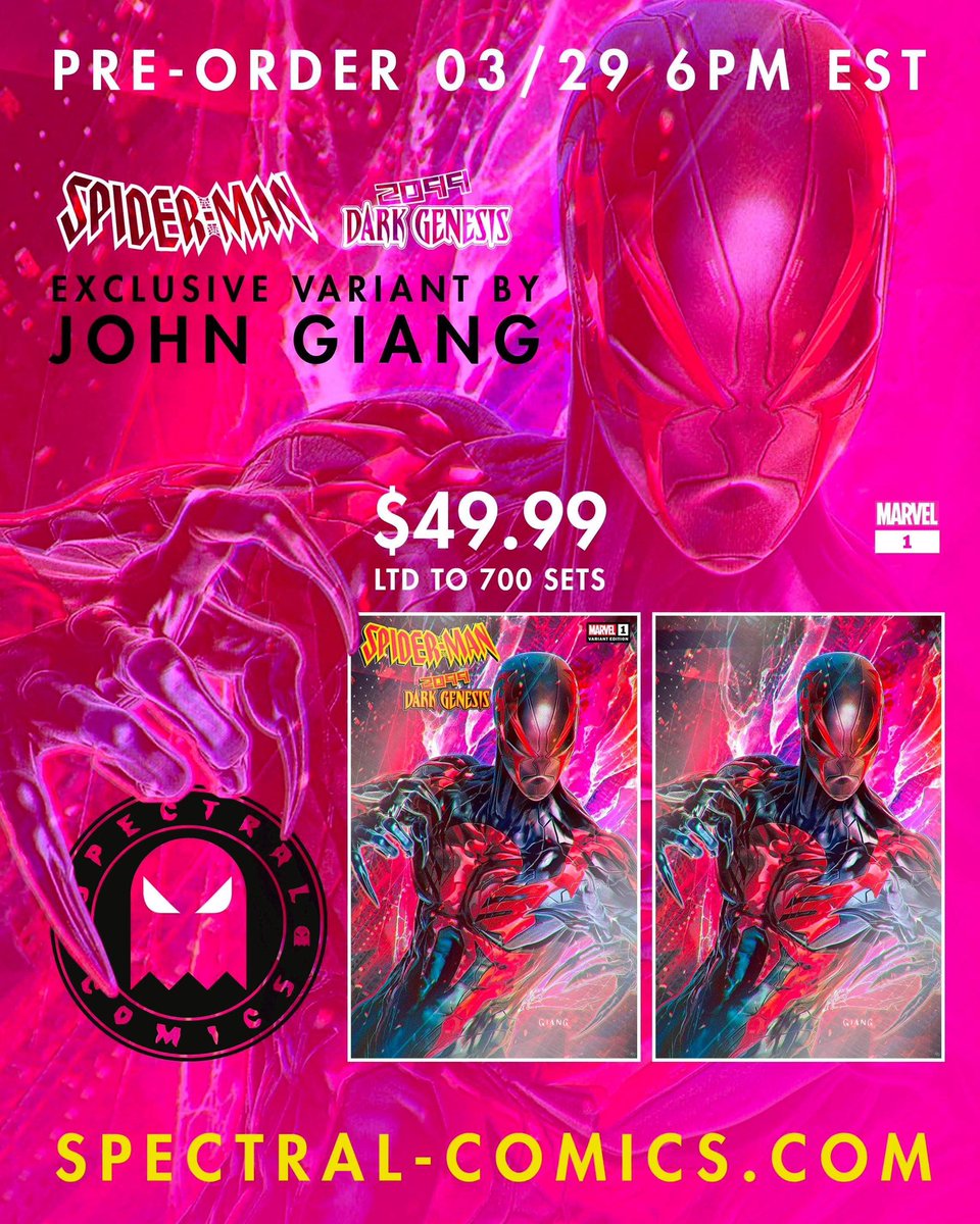 johngiang_art's tweet photo. preorders now open for my exclusive @SpiderMan #darkgenesis number 1 variant! hosted by @Marvel and only available from @SpectralComics ! https://t.co/CxbcgGGpFu