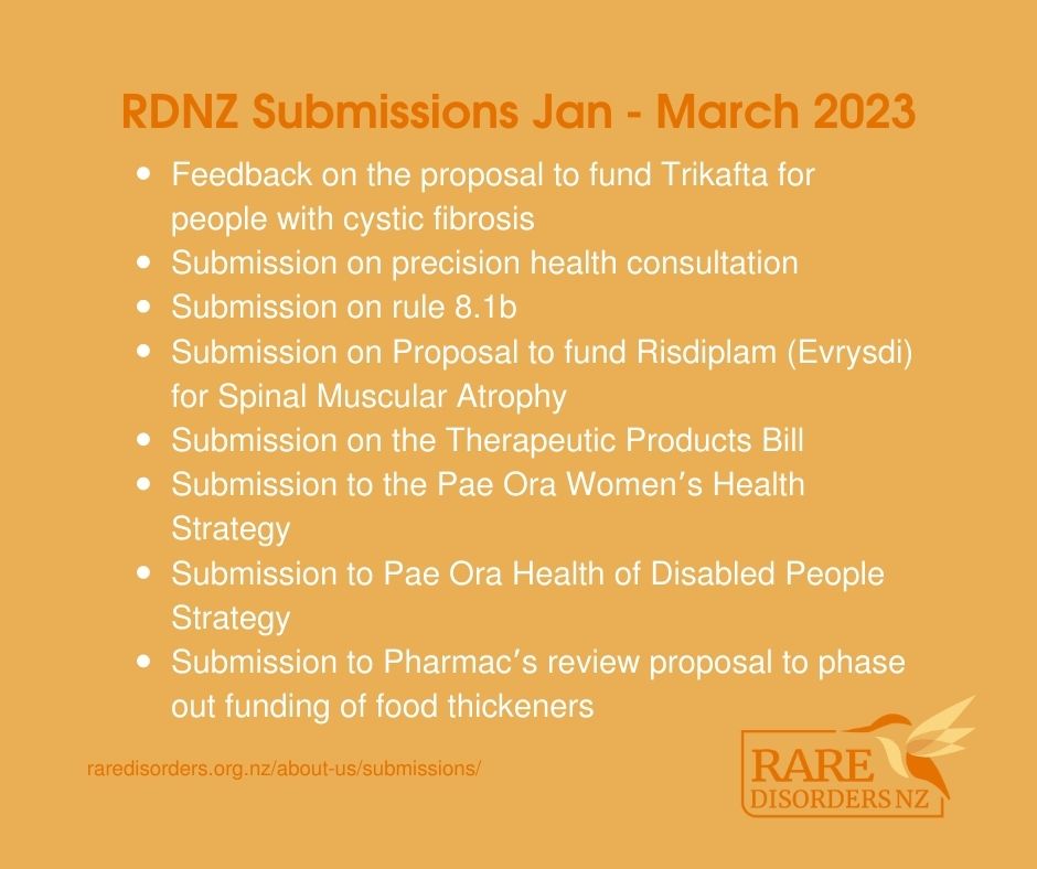 We may be a small organisation, but as the collective voice of rare disorders in NZ we advocate on a wide range of issues that affect people living with a rare disorder. In the first 3 months of 2023 alone, we responded to 8 calls for submissions/feedback
raredisorders.org.nz/about-us/submi…