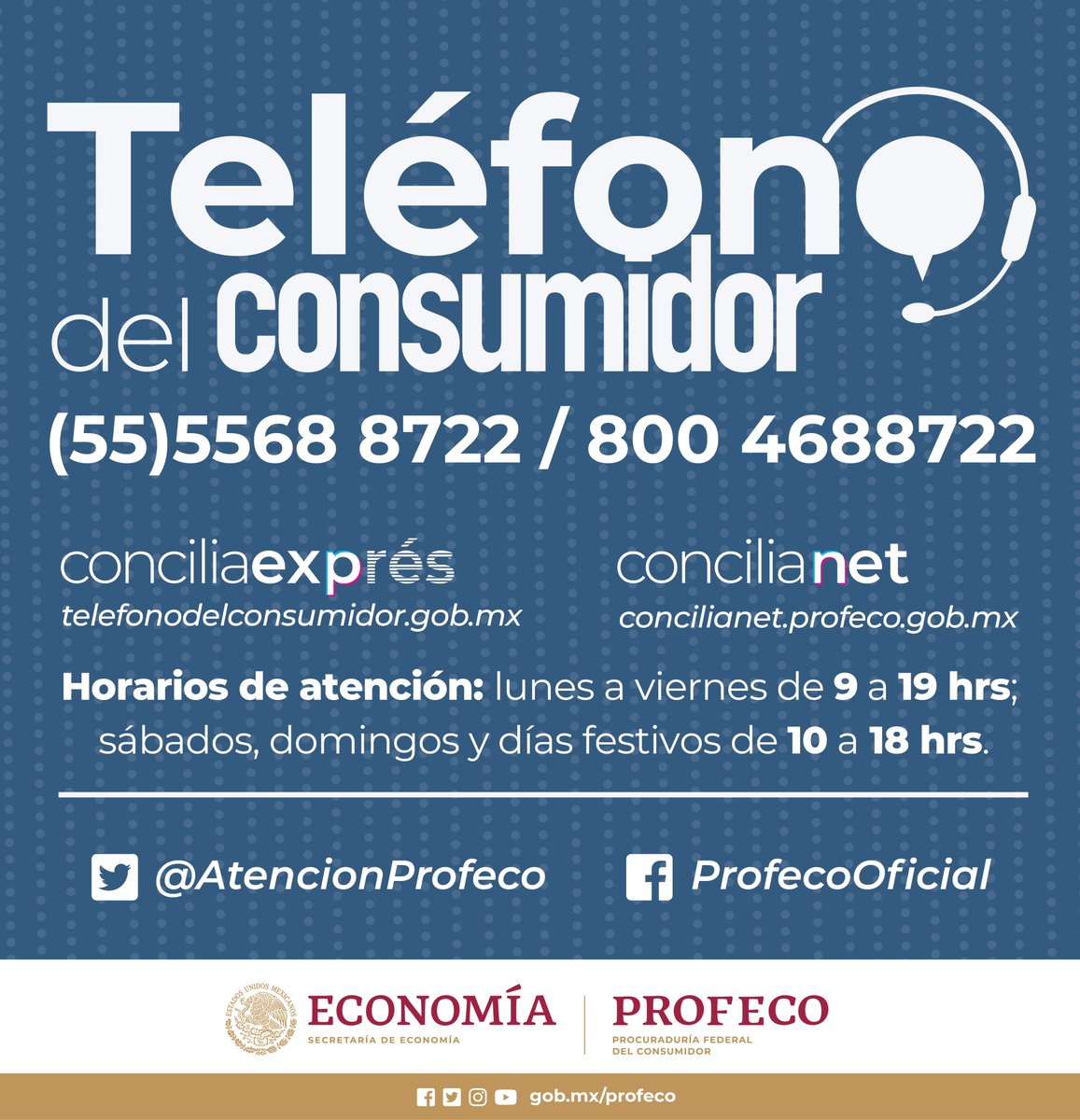Profeco's tweet photo. 👤 #Consumidor en #SemanaSanta estamos para brindarte información y asesoría sobre tus derechos. 

☎️¡Comunícate con nosotros por cualquier medio!

🔗 https://t.co/RbcHES1MfB https://t.co/95g48HG5kG