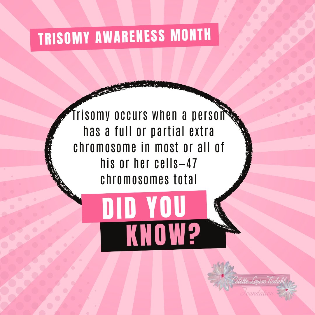#TrisomyAwarenessMonth: we honor those living with #trisomy & those lost to this #geneticcondition

#colettelouisetisdahl #cltfoundation #compatiblewithlife #downsyndrome #incompatiblewithlife #lifelimitingcondition #trisomy13 #trisomy18 #trisomy20 #patausyndrome #edwardsyndrome