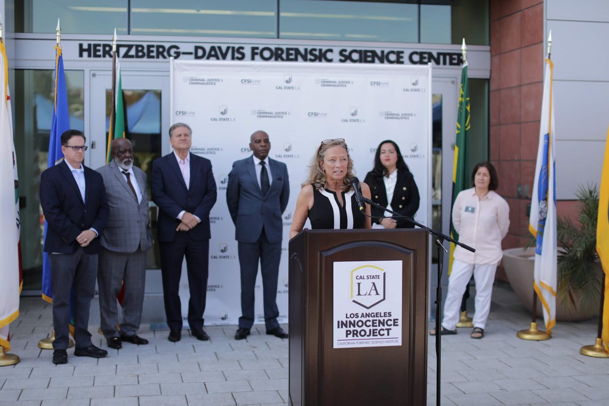 calstate's tweet photo. After serving 38 years in prison for a crime he didn't commit, Maurice Hastings was declared innocent on March 1, 2023.

This victory was won through the advocacy efforts of the Los Angeles Innocence Project at @CalStateLA. Learn more about their work: https://t.co/oPVdlvfXKg https://t.co/LV0XQhNc3q