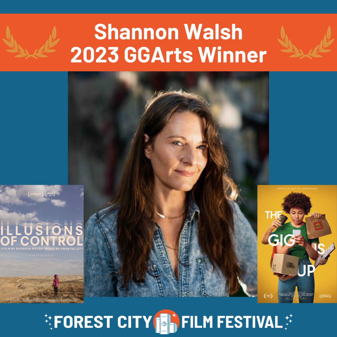 Congratulations @Shannondwalsh for winning the 2023 Governor General’s Awards in Visual and Media Arts! Born and raised in #LdnOnt, Ms. Walsh is a talented filmmaker and scholar. Her films ILLUSIONS OF CONTROL (2019) and THE GIG IS UP (2021) were part of #FCFF. #GGArts2023