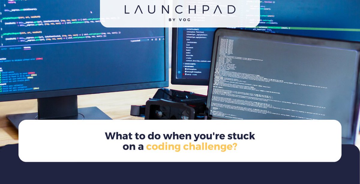 LaunchpadByVog's tweet photo. No matter how advanced your coding skills are, you’re bound to get stuck while trying to code. What should you do when that happens?

Click the link below for strategies to help you conquer a coding challenge. ⬇️

#hiredevelopers #learntocode  https://t.co/RHkYyKzWK0 https://t.co/rVu0imXoHH