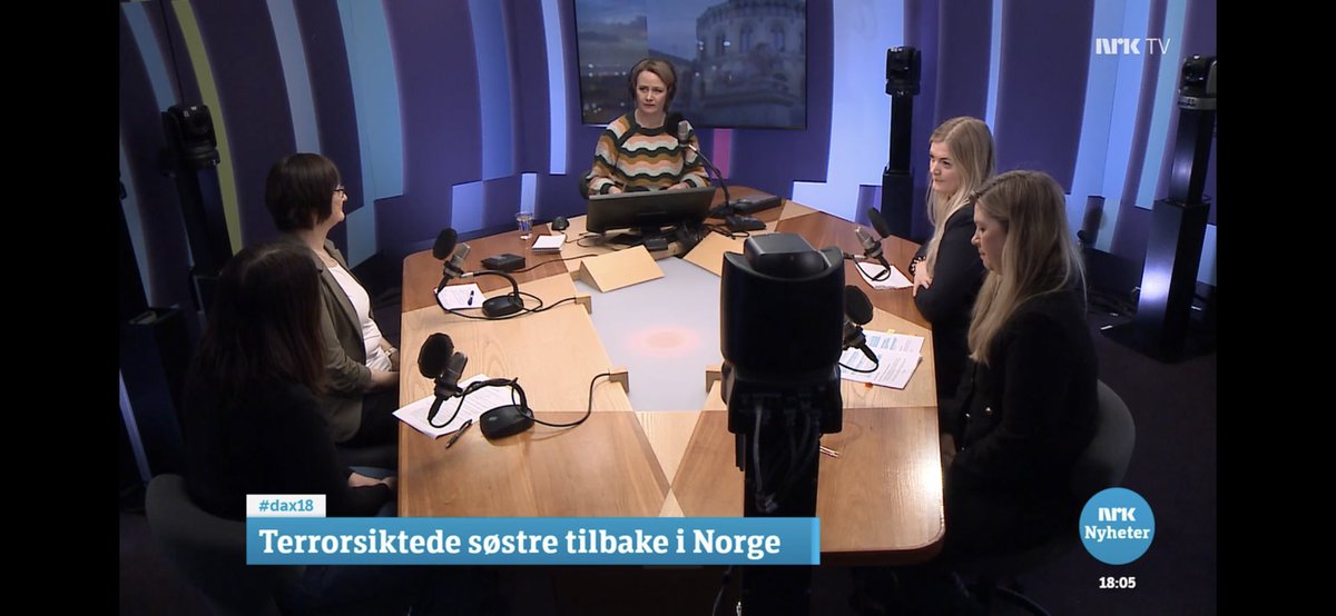I dag var jeg gjest i #dax18 for første gang. Temaet var de to terrorsiktede søstrene fra Bærum og barna deres som nå er tilbake i Norge. Glad for å være i studio med så dyktige folk og for at vi sammen fikk belyst noen av nyansene i en så vanskelig sak.
