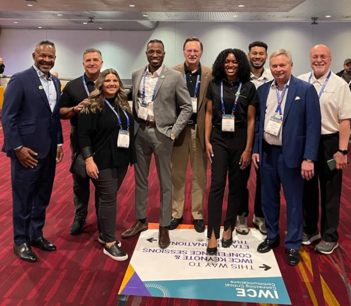 Some of our amazing team members from <a href="/TheDigitalDec/">The Digital Decision</a> at IWCE this week! #IWCE2023