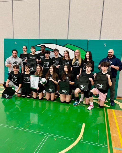 Congratulations to our intermediate students who won the co-ed Bishop Ryan Feeder Schools Volleyball Tournament. Way to go Panthers! Thanks to coaches Mr. Cataldo and Mr. Gonzalez. @hwcdsb <a href="/MorrisHucal/">Morris Hucal</a>