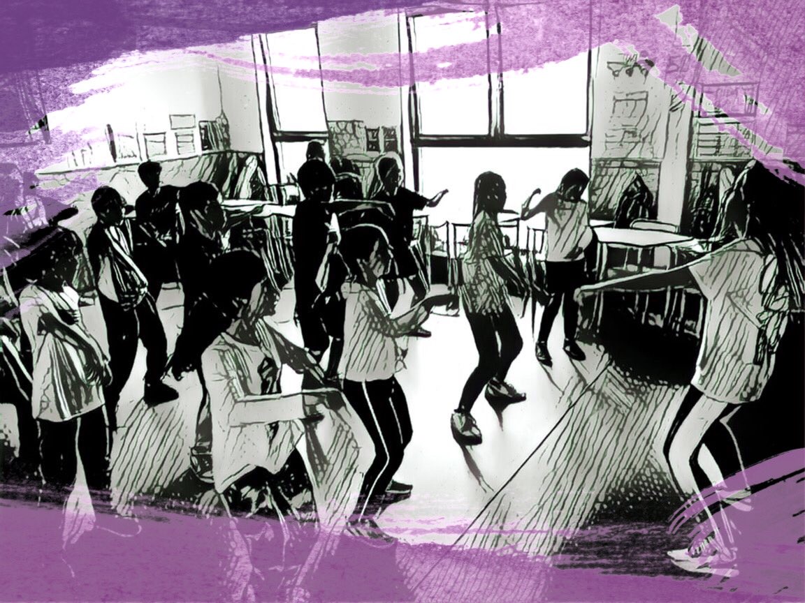 raul_azanon's tweet photo. Sesión de #HipHop en #5Primaria @EscuelaIdeo    #VIIISemanaDelArte Gracias al profesorado por compartir sus talentos artísticos y a los patrocinadores por su apoyo #Aleis #BLRabogados #Estudiomh10 @viajeteca_net @FundEscuelaIDEO #ValorARTE #EducacionNoSinArtes https://t.co/zNRwgaAikN