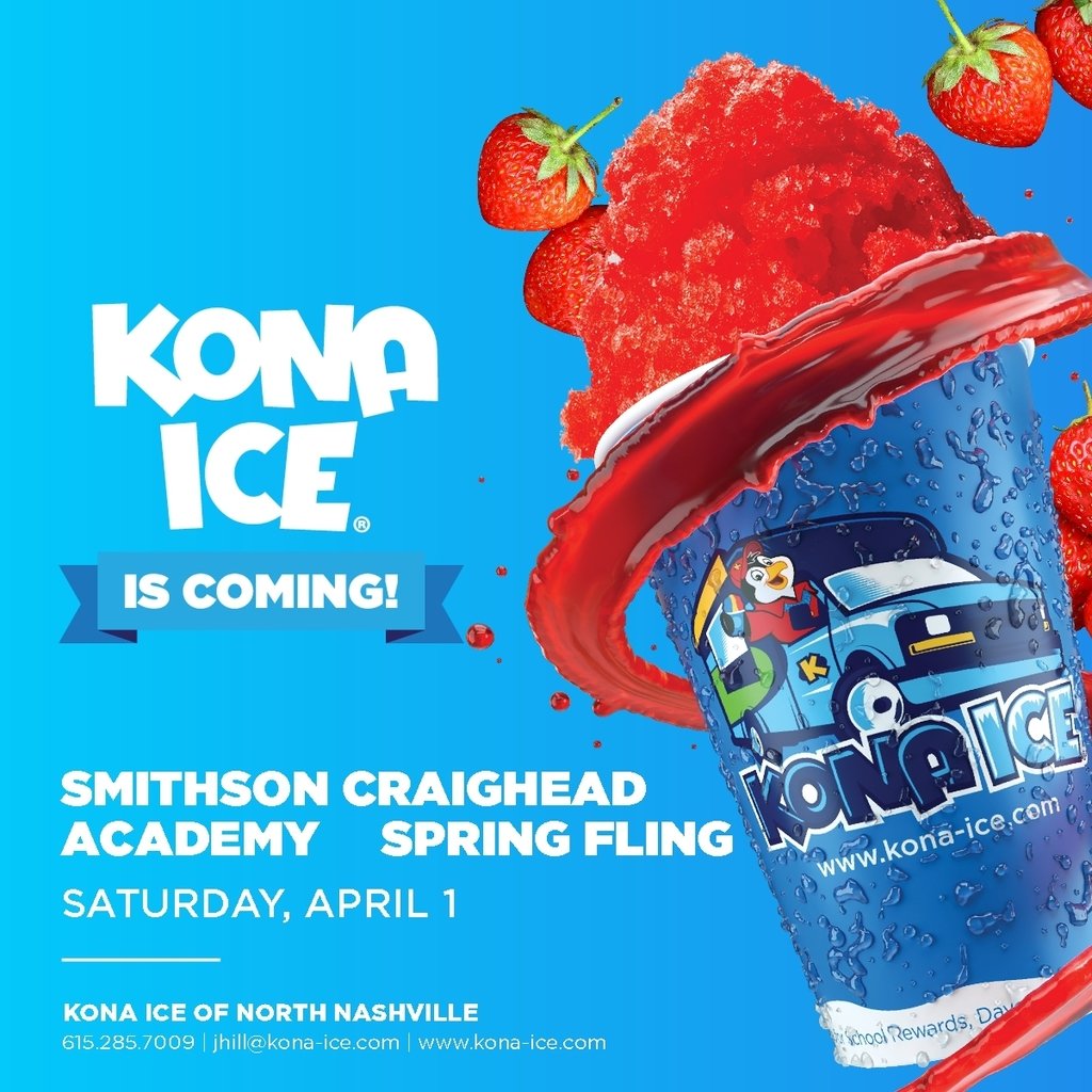SCAProjReflect's tweet photo. You're Invite to our Spring Fling this Saturday, April 1, 2023 @10am!  Concessions will be sold and  the Kona Ice truck will also be on site for a cold refreshing drink! 

Smithson Craighead Academy 
730 Neelys Bend Rd, Madison, TN 37115 https://t.co/RgISLTw5XK