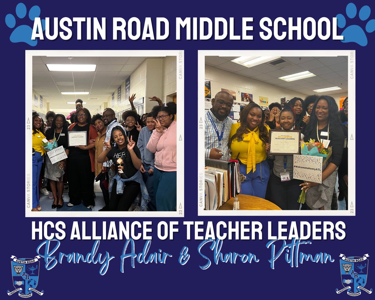 AOAddison_'s tweet photo. Sending a πfelt CONGRATULATIONS to Ms. Adair & Ms. Pittman for being selected to be apart of 22-23β HCS Alliance of Teacher Leaders & a special THANK YOU to @iamjaywalker3 for representing @ArmsJags with PRIDE in the 23β πcohort of HCS ATL @LibraLBrittian #WelcometoHenryATL https://t.co/LODkAe0JuB