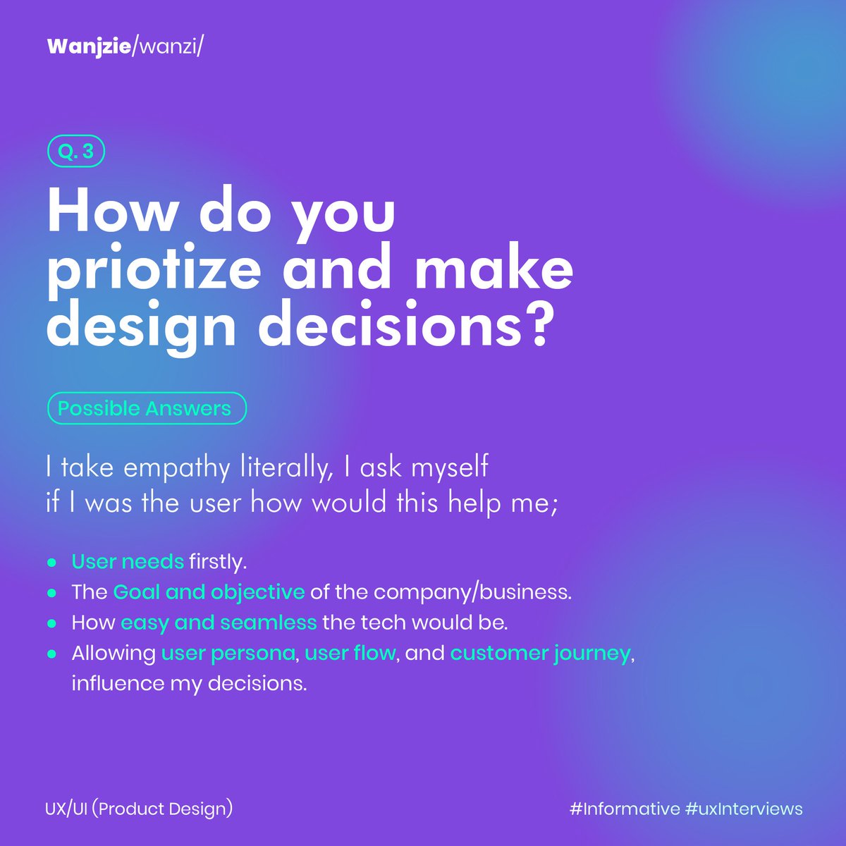 wanjzie_'s tweet image. Pt2
#ux #ui #uxinterview #productdesign
