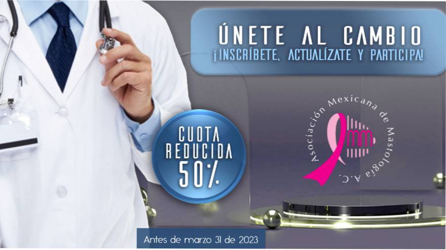 MastologiaMx's tweet photo. Aprovecha #CuotaReducida en tu #AfiliaciónAMM2023 o en la actualización de tus anualidades pendientes
Solicítanos información de tu status de #SocioAMM al correo contacto@mastologia.org.mx
#ÚneteAlCambio https://t.co/KHixMVWoh9