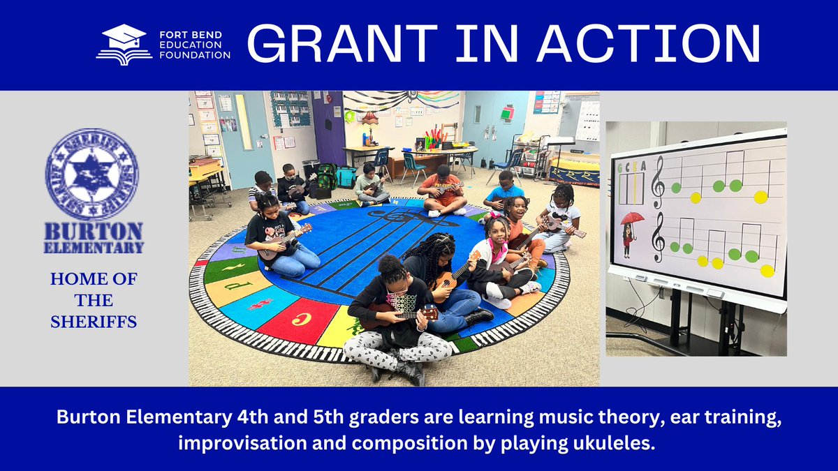 Fort Bend Education Foundation on X: Ukuleles All Around – Thanks to a  $1,241 teacher grant, @WBE_Sheriffs teacher Adrienne Harborth got ukuleles,  strings & clip-on tuners for students. The 4th and 5th