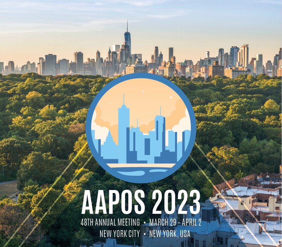 AAPOSeye's tweet photo. Is everyone excited for #AAPOS2023? This week we’re having @ShazaAlholou take over our Twitter while in NYC! Let us know how you’re enjoying the conference! https://t.co/ScZhCfBht9