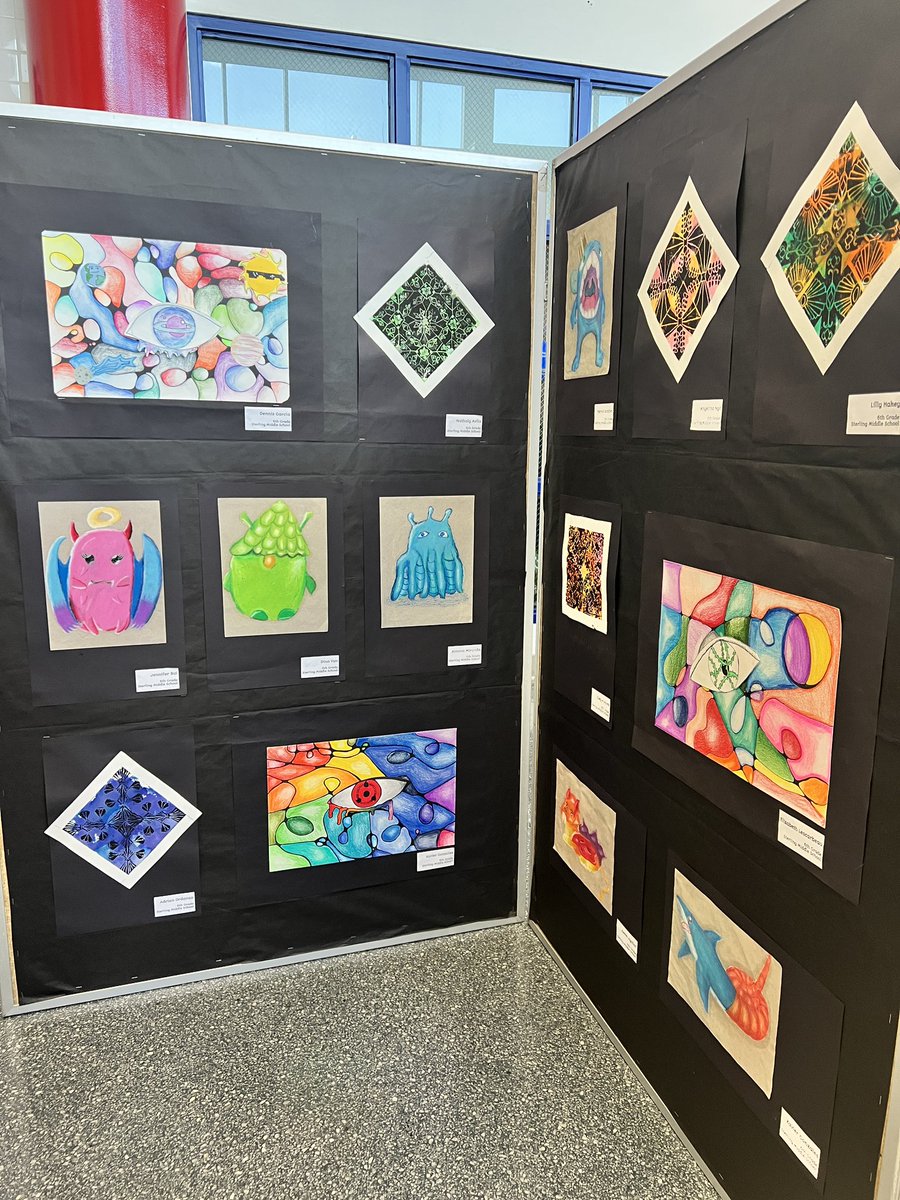 artsymrskim's tweet photo. STM student artwork shining @ParkViewHS Cluster Fine Arts Night
@SterlingMiddle1 
#lcpsart https://t.co/fhMj1WZZll
