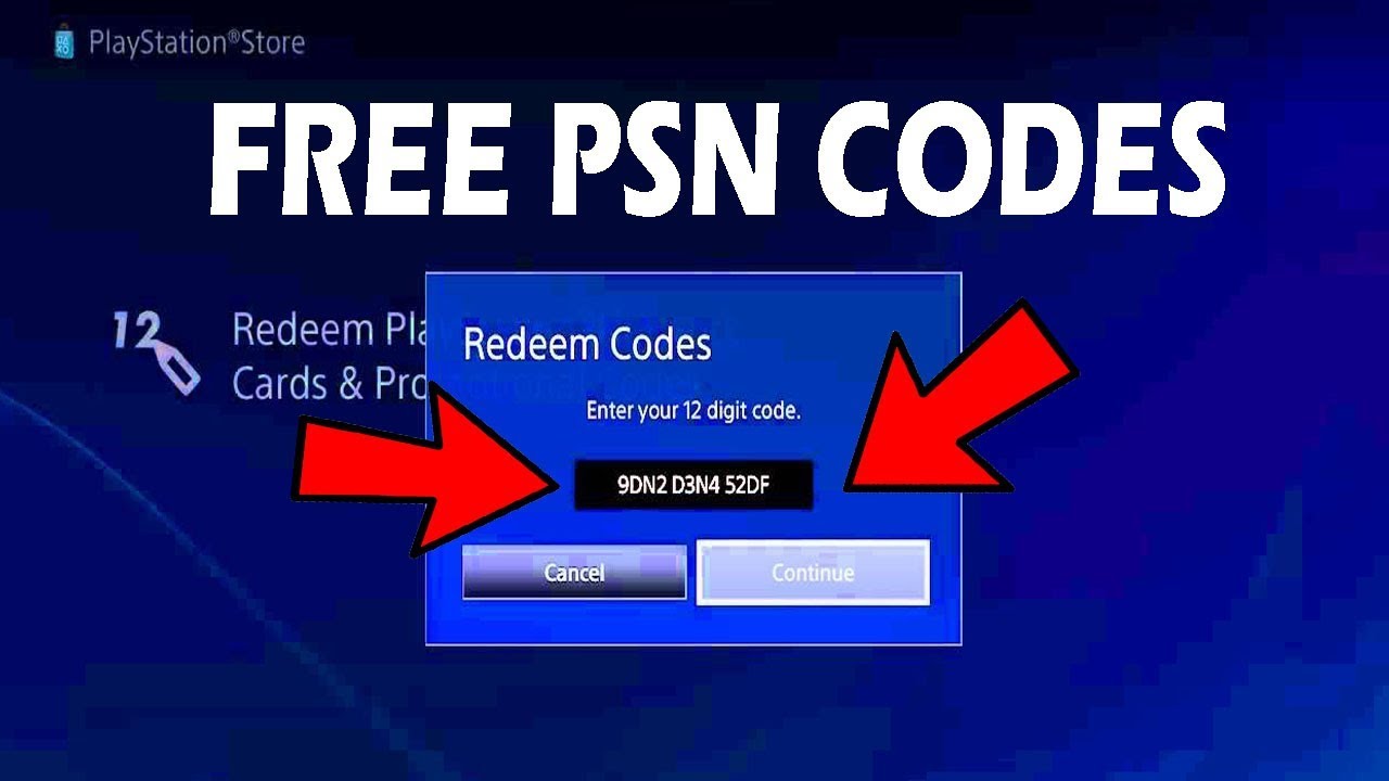 Redeem Codes Playstation Store