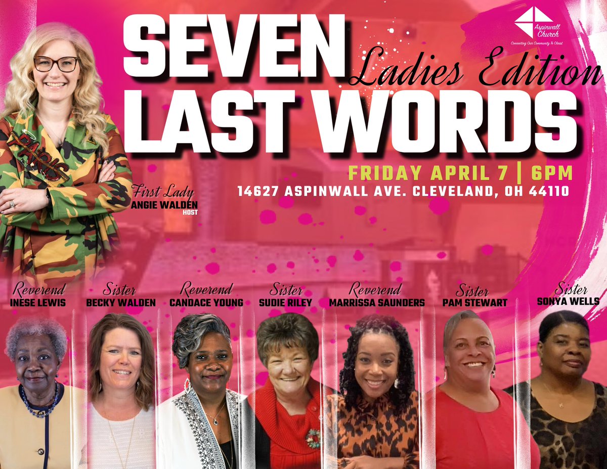 AspinwallChurch's tweet photo. Please note 🗒️: Good Friday service at 6PM! Ladies takeover edition!! #AspinwallChurch #goodfriday #ladiesnight #church #preach https://t.co/3CL04DDrc1
