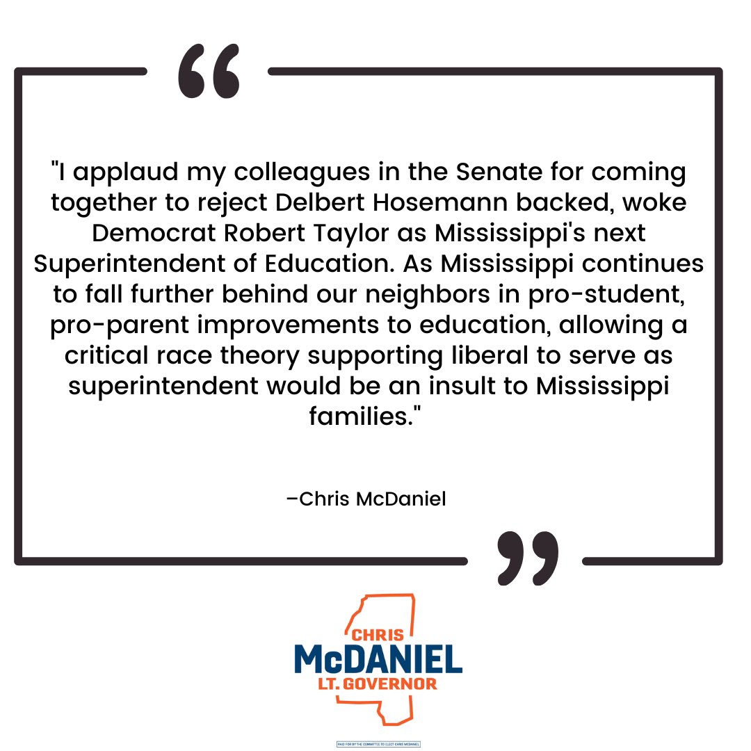 Sen. Chris McDaniel tweet media