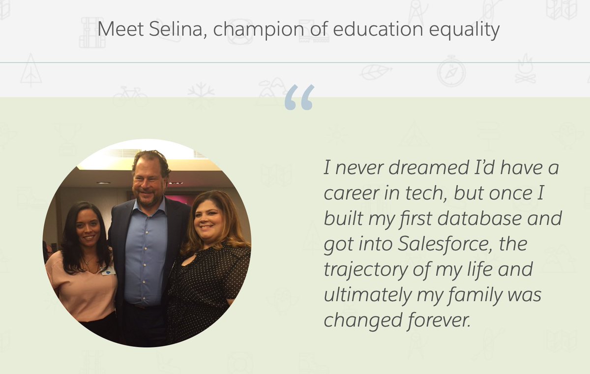 SelinaSFDC's tweet photo. "Meet Selina, champion of education equality", was posted on @salesforce Trailhead back when we first started @PepUPTech! My mentee is now a Senior Developer &amp; 70 trained is now 450 employed! Haven't made it to Egypt, Jordan or Ireland yet but..... 🚀🚀🚀https://t.co/dMLHk2Cmao https://t.co/cERCgdIhUf