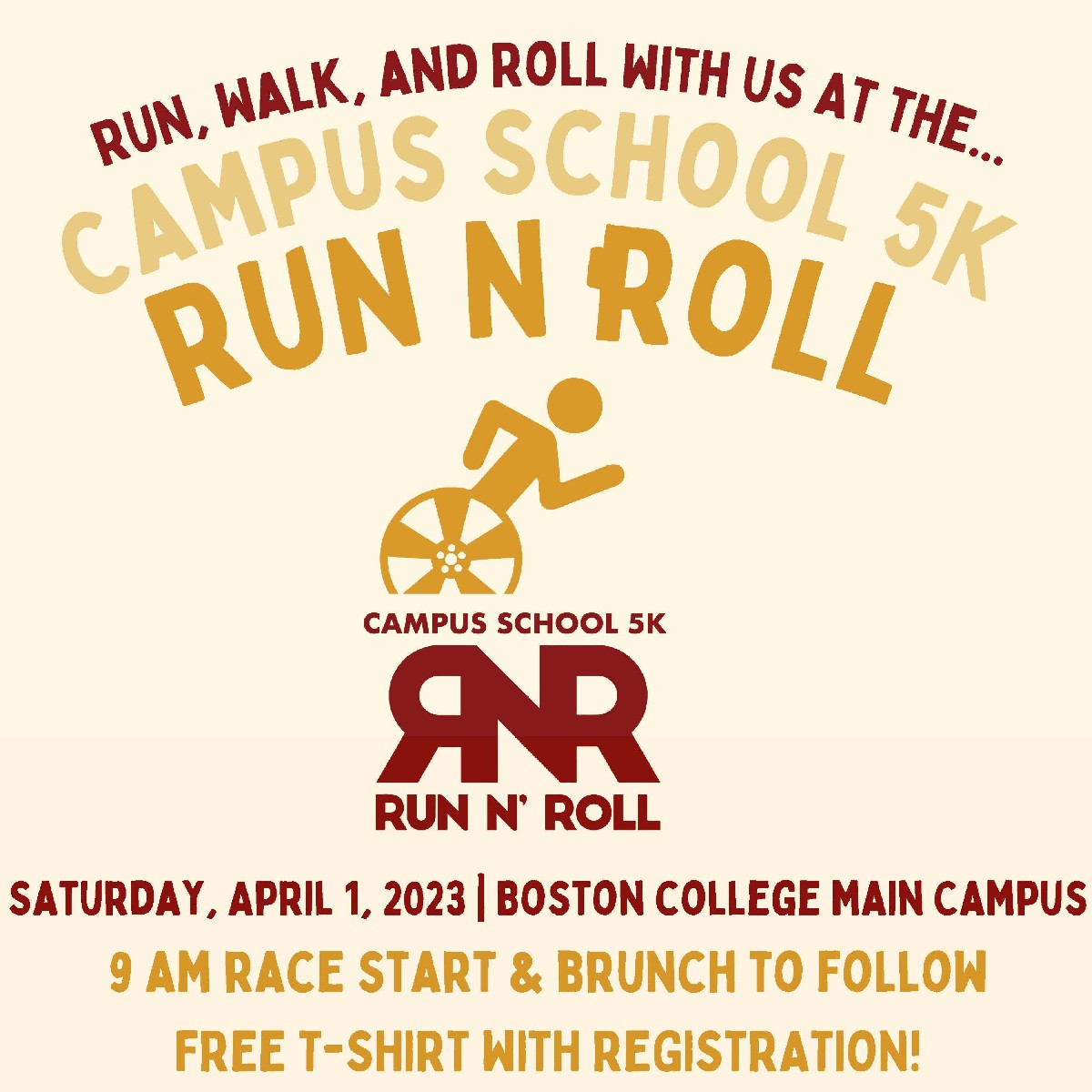 BostonCollege's tweet photo. Join the BC Campus School for the annual Run N' Roll on Saturday!

It is the largest fundraiser of the year, so run, walk, and roll to support the Campus School! 

REGISTER: https://t.co/I0JSlfRnO5 | DONATE: https://t.co/Yc1JeLw7gs https://t.co/88uyG7nOZf