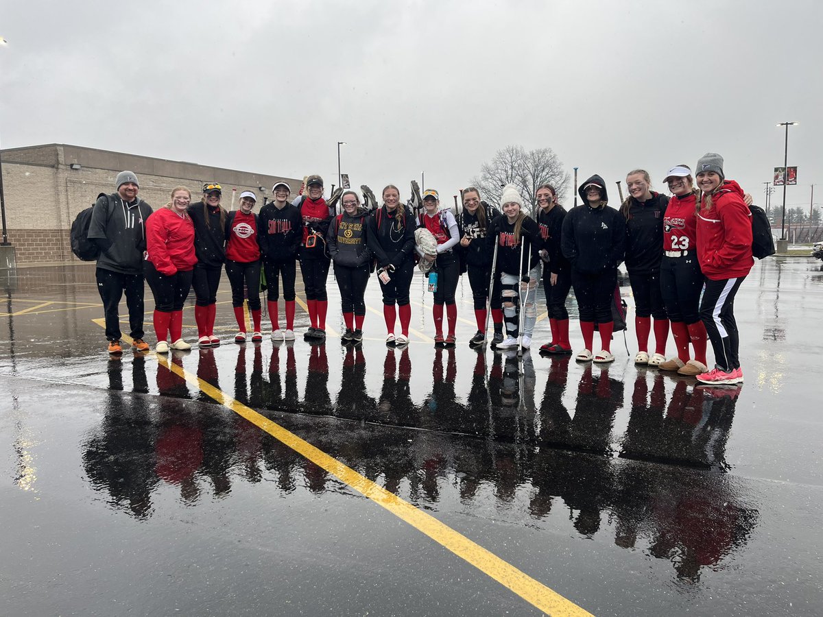 Well, we tried to get our first game in. Thanks a lot Ohio! ❄️🥎 Regardless, we loved the intensity the girls brought!
