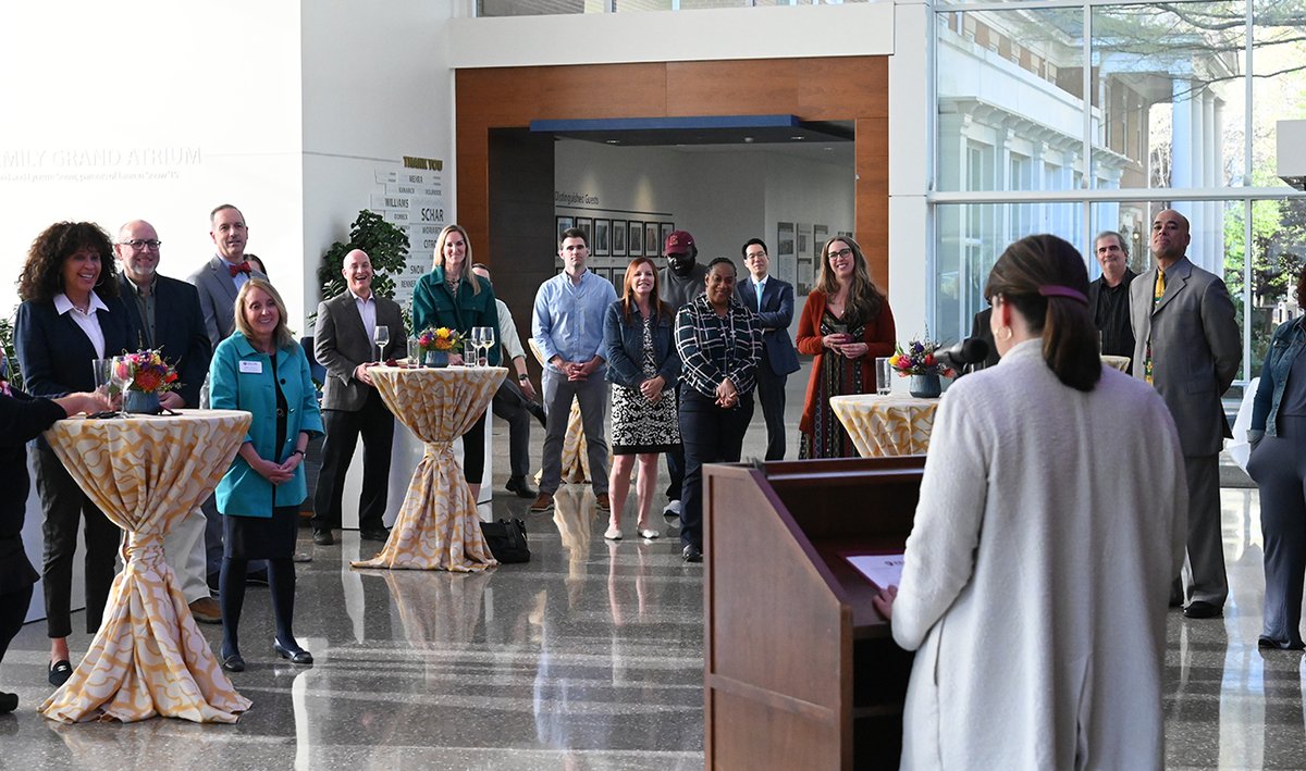 eloncomm's tweet photo. It was a beautiful afternoon to celebrate our Sport Management Department earning @cosmaweb accreditation. Congratulations to our SPT faculty and the entire university community! #COSMA https://t.co/Kkb2NUfUEj