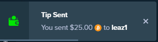StakeVIPRewards's tweet photo. Both users tipped out instantly 😀 Congrats! https://t.co/FifLn9ob22