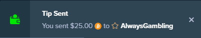 StakeVIPRewards's tweet photo. Both users tipped out instantly 😀 Congrats! https://t.co/FifLn9ob22