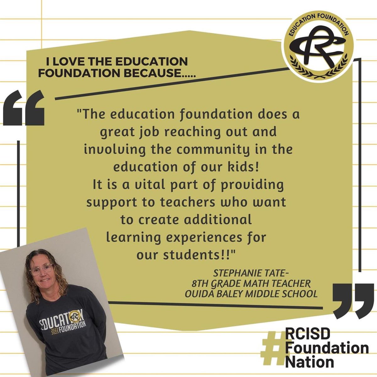 RCISDFoundation's tweet image. We currently have more than 730 staff members that generously invest in the Foundation monthly! In February some of them shared why! 
Because of them we are making an impact in RCISD!  We are so thankful for their purposeful giving. #RCISDFoundationNation 
#investinginthefuture