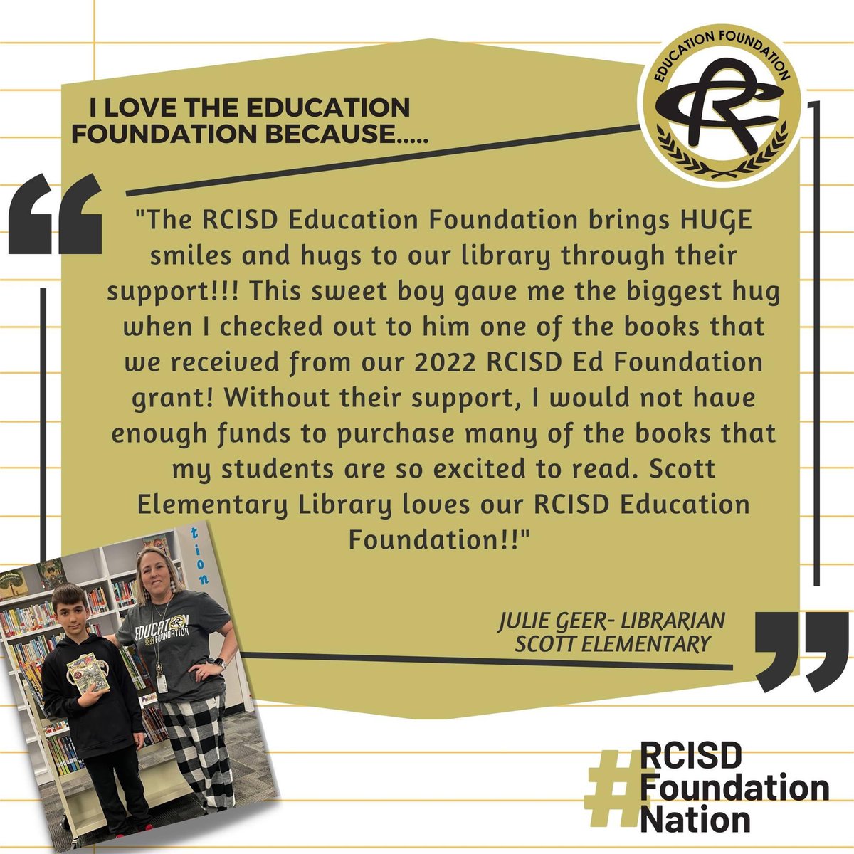 We currently have more than 730 staff members that generously invest in the Foundation monthly! In February some of them shared why! 
Because of them we are making an impact in RCISD!  We are so thankful for their purposeful giving. #RCISDFoundationNation 
#investinginthefuture