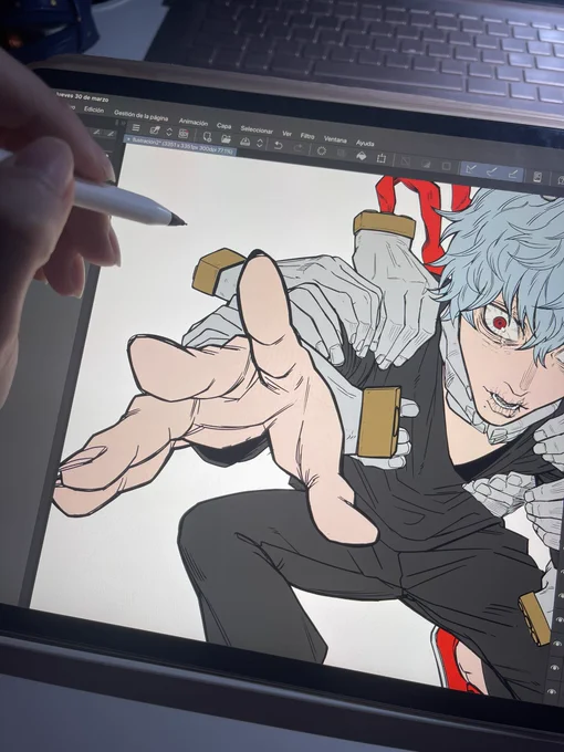 A little snippet of the shigaraki #wip bc im proud of that hand 
