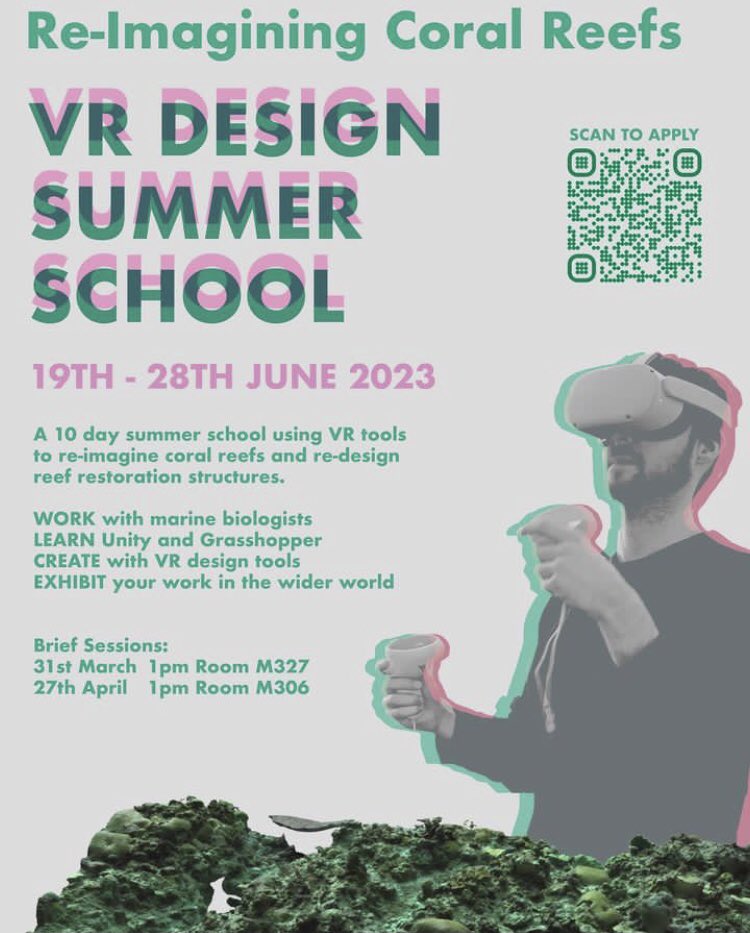 BenWilliamsSci's tweet photo. We’ve got an exciting summer school coming up with @UOWarchitecture 🙌 Students will use data collected from restored coral reefs at @shebahopegrows in Indonesia to produce #VR reef experiences🪸Watch this space 👀 https://t.co/XVQqIIYR6j