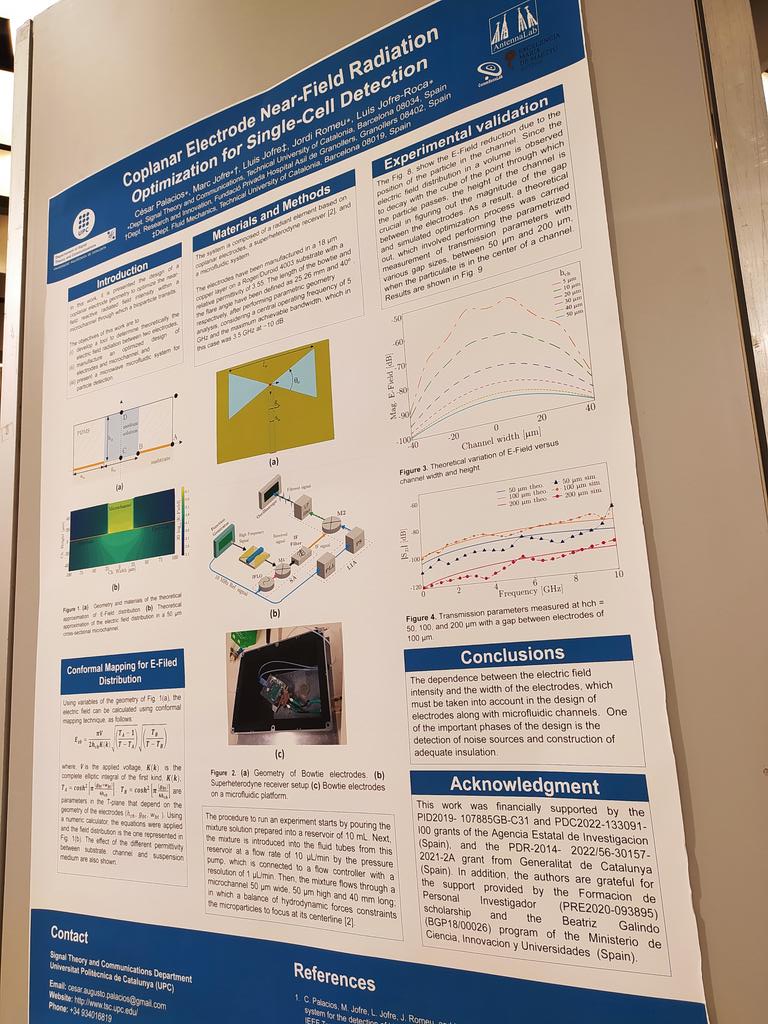 I am very happy to share with you the presentation of my work at the 
17th European Conference on Antennas and Propagation #EuCAP2023, thanks to the support of the project PDC2022-133091-I00 grants of the Agencia Estatal de Investigación (Spain)