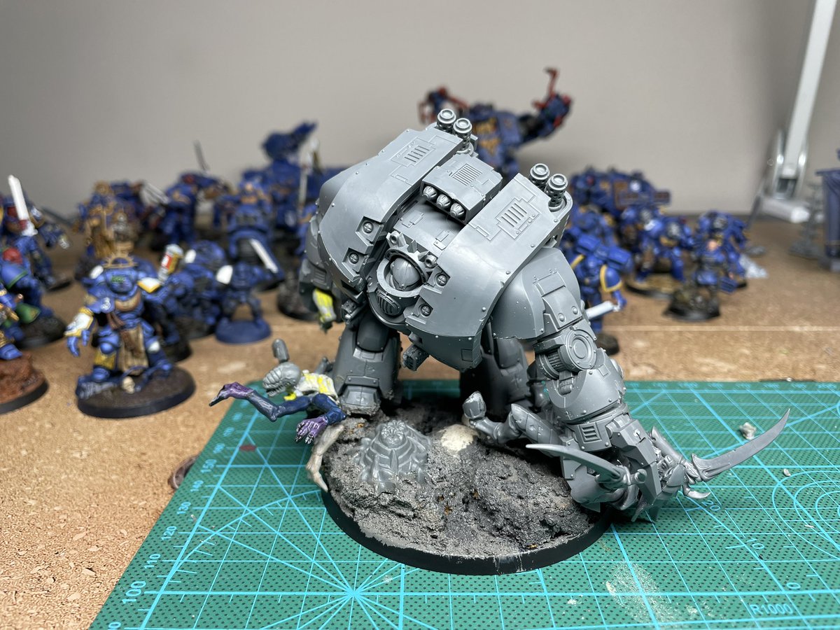 ryebread_minis's tweet photo. Keeping up the dread &amp; nid carnage that captured me as a kid. Def wont be painted by the end of the month but it doesnt need to be march to work on the boys. #MarchforMacragge #ultramarines https://t.co/ByE8p1RaaH