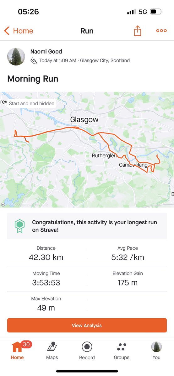 Nae_Good's tweet photo. 2 years ago lost our brother Barry to Bowel Cancer.
He was my hero. Teaching me to never give up!
I couldn’t sleep last night and I had a spontaneous thought to run a marathon. 
I ran 16 miles in my 20s but always fancied trying a marathon.
Today Barry and I did 🥊💙 https://t.co/qxszdSv30Q