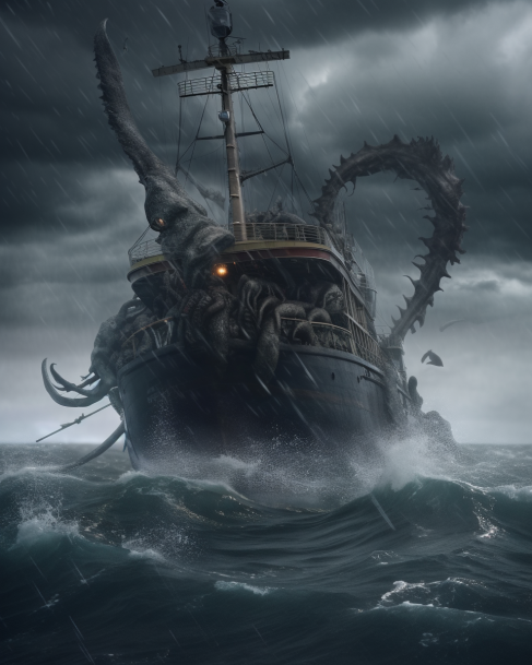 AInsteinDesign's tweet photo. Did you know that we have only explored 5% of the entire ocean? What else is out there... 

#MidJourney #AI #AIArt #Ocean #SeaMonster #NFT #Scary https://t.co/xRQOGeO87P