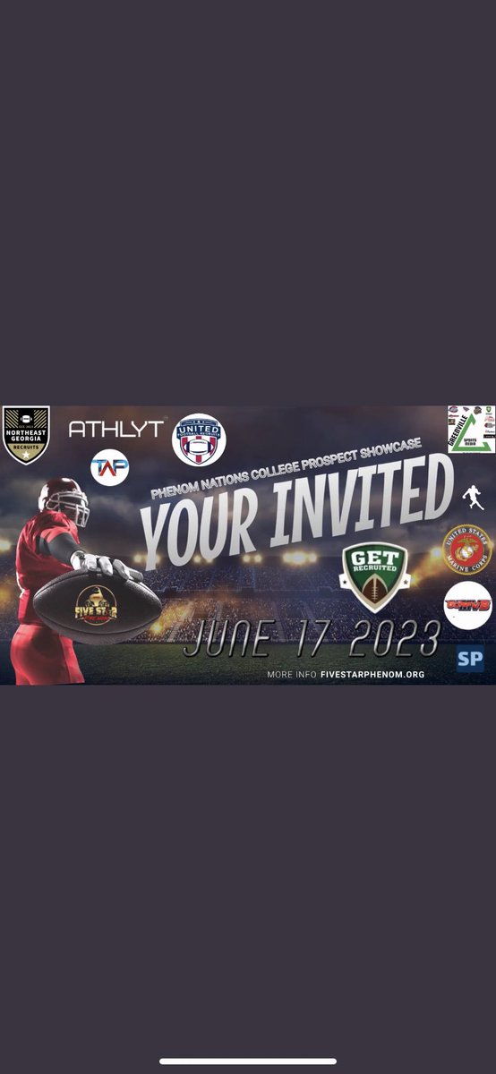 Thank you <a href="/fivestarphenom/">FIVE STAR PHENOM , PHENOM RECRUITING RESOURCING .</a> for the INV‼️<a href="/TopPreps/">247 College Sports News Recruiting Top Preps on X</a> <a href="/NPShowcases/">National Preps Showcases</a> <a href="/SOTGsmoke/">Smokey Putnam</a> <a href="/PrepRedzoneGA/">Prep Redzone Georgia</a> <a href="/lino_lupinetti/">Lino Lupinetti</a> <a href="/blts_network/">Building Lives Through Sports Network</a> <a href="/polynesiabowl/">POLYNESIAN BOWL</a> <a href="/borntocompete/">Born to Compete™</a> <a href="/USArmyBowl/">Military Appreciation Bowl Week</a> @PJ247Sports <a href="/FootballJoeBeau/">Joe (Joe Dub) Beauregard</a> <a href="/TAProfileAPP/">TAP APP</a> <a href="/VTOSPORTS/">VTO Sports</a> @SunilSunderRaj3 @CoachSchuman <a href="/Carlito25Way/">Carlito25Way</a>