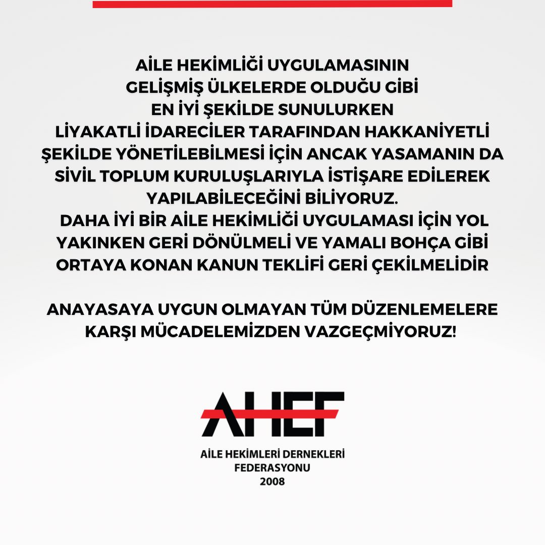 #HekimlikTorbayaSığmaz <a href="/saglikbakanligi/">T.C. Sağlık Bakanlığı</a> <a href="/halksagligigm/">Halk Sağlığı Genel Müdürlüğü</a> <a href="/AHEF2008/">AHEF</a> <a href="/hekim_birligi/">Hekim Birliği</a> <a href="/GAHD_27/">Gaziantep Aile Hekimliği Derneği</a>