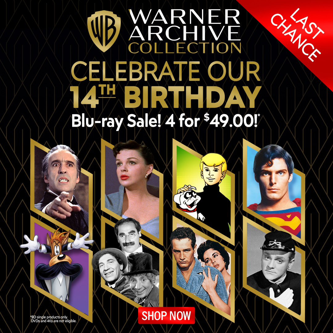 Today is your last chance to own films from the Warner Anniversary Collection sale! Use coupon code ARCHIVE14 at checkout. zyng.us/MTNOED