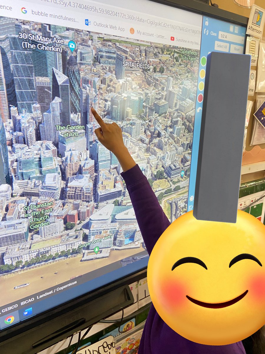 We used Google Earth to identify different iconic London landmarks that can be found around the River Thames! @BrunswickParkPS #landmarks #Londonlandmarks @Google @googleearth