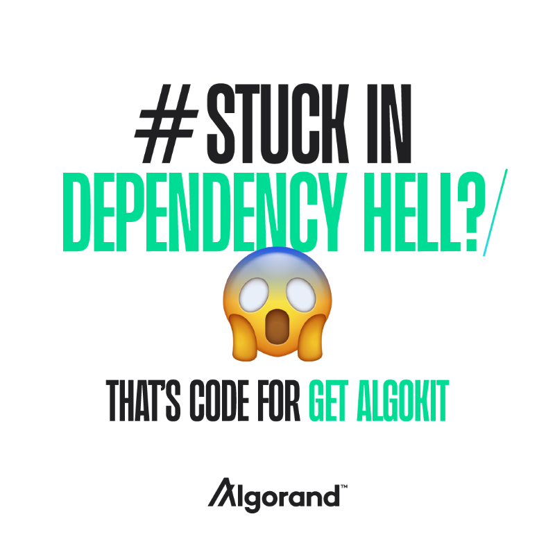 AlgoFoundation's tweet photo. Think you can build the next Web3 unicorn? AlgoKit has all the tools to go from concept to production -- glass chewing not required.