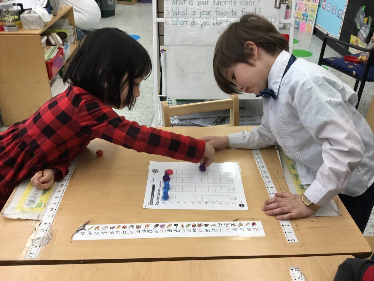 Playing “Playing Racing Bears” in Math Workshop today! ⁦@PS10Brooklyn⁩ #ps10bk