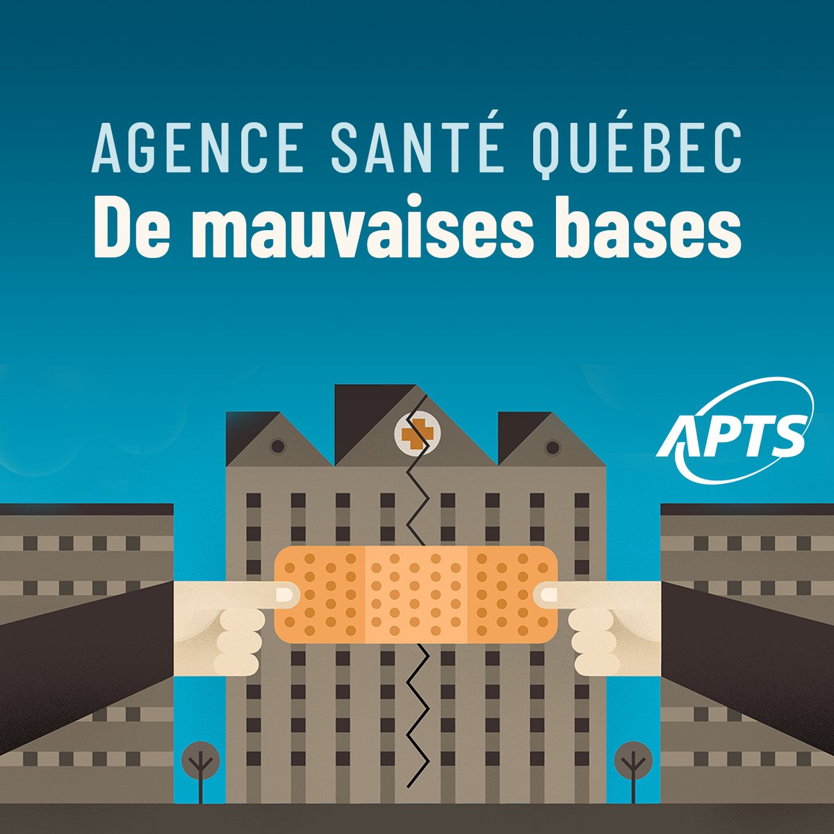 APTSQ's tweet photo. L’APTS dénonce le #PL15 (Agence Santé #Qc). «Ça fait des décennies que les #gvts successifs répètent les mêmes erreurs. Centraliser toujours plus et consulter toujours moins, c’est la recette parfaite pour aggraver la situation»  @RComeauAPTS #polqc https://t.co/1vx65SovyN https://t.co/AjiMAxYwZV